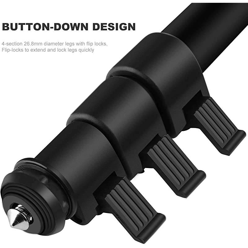 MonopodKampF Concept 4Section 67quot171CM Compact Portable Travel DSLR Monopod Unipod Stand Walking Trekking Stick Aluminum Alloy Lightweight SLR s Canon Nikon Sony Camcorder Video