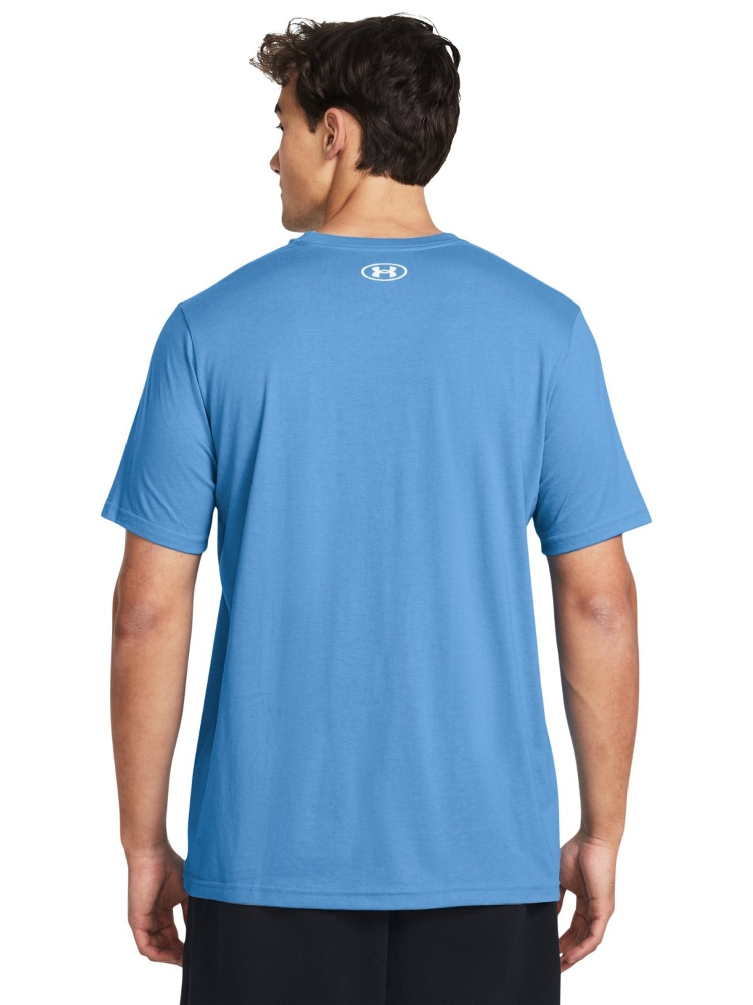 Under Armour Blue Cotton Slim Fit Logo Printed T-Shirt