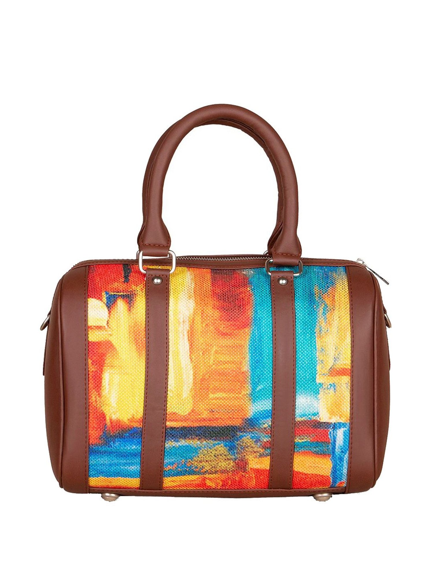 ZOUK Multicolor Printed Medium Handbag