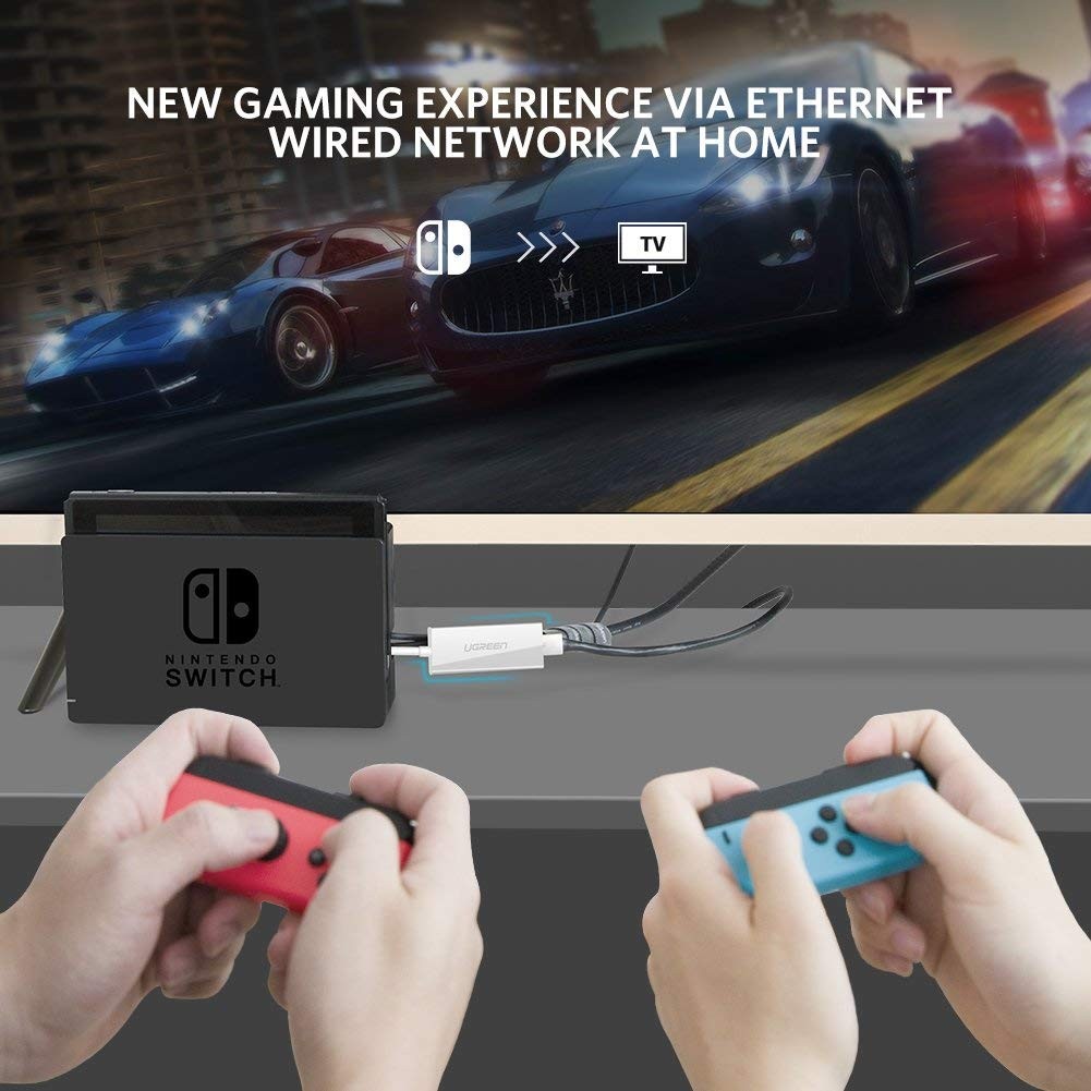 ESTONE Network Adapter USB 3.0 To 10/100/1000 Mbps Ethernet  Gigabit RJ45 Ethernet LAN Supports Nintendo Switch for windows /VISTA/WIN7/win8/win8.1/Mac /IOS/ANDROID-White