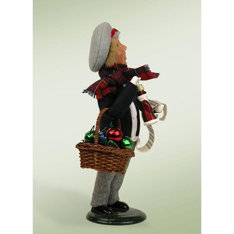 Byers Choice 9.75" Festive Seasons Market Family Boy Selling Glass Ornaments Christmas Figure
