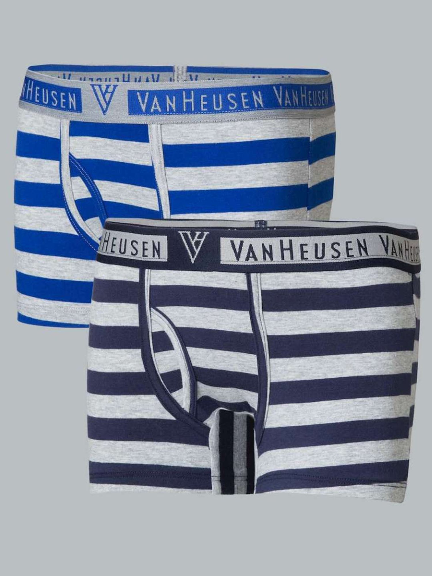 Van Heusen Regular Fit Colour Fresh Ultra Soft Striped Trunks - Pack of 2 - KDS01 , KDS05