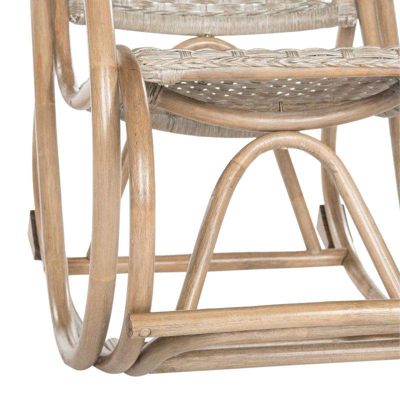 Wooden Rocking Chair Brown - Benzara