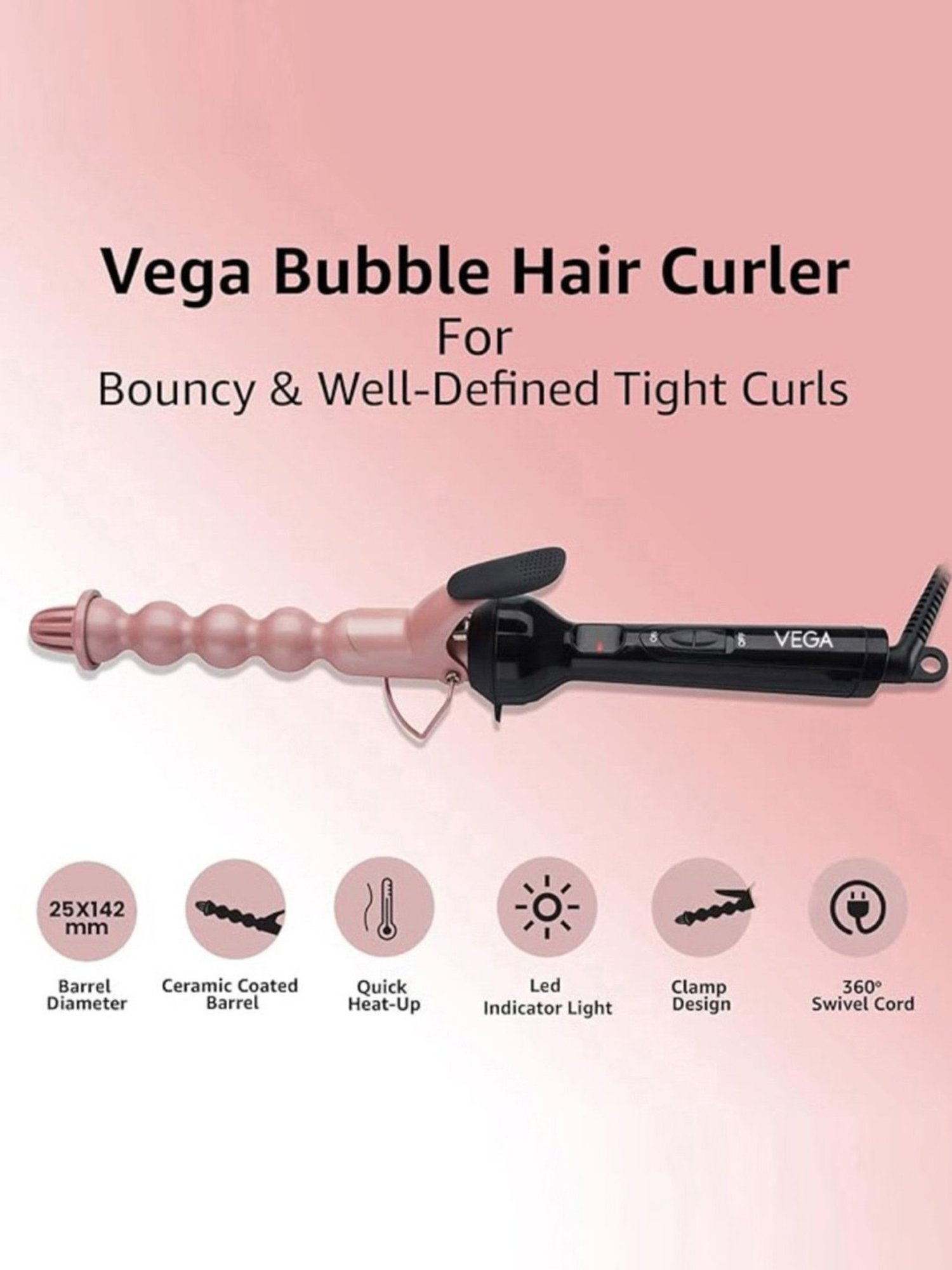 VEGA Bubble Hair Curler (Black)