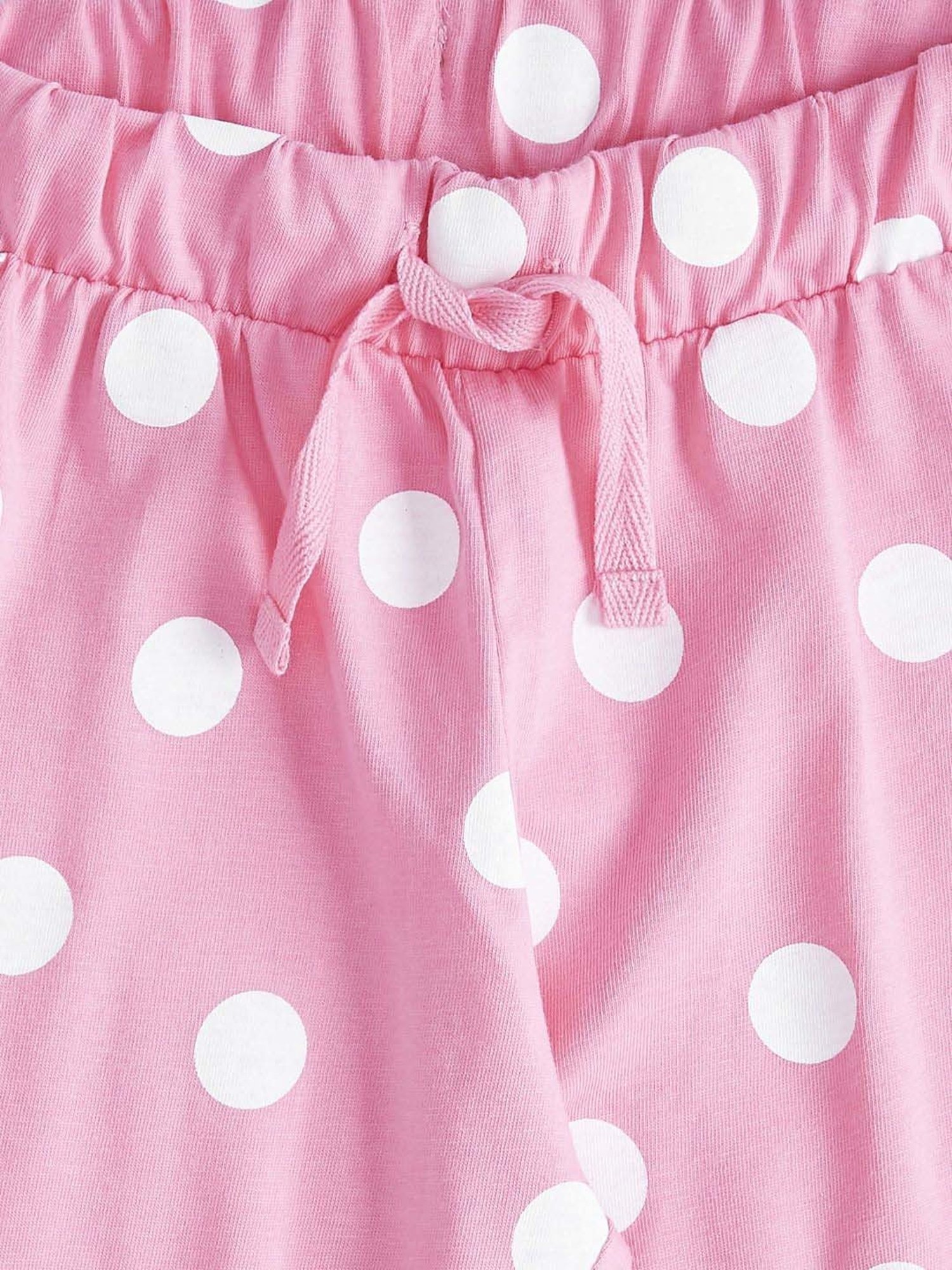 Pantaloons Junior Girls Grey & Pink Cotton Printed Disney Top Set