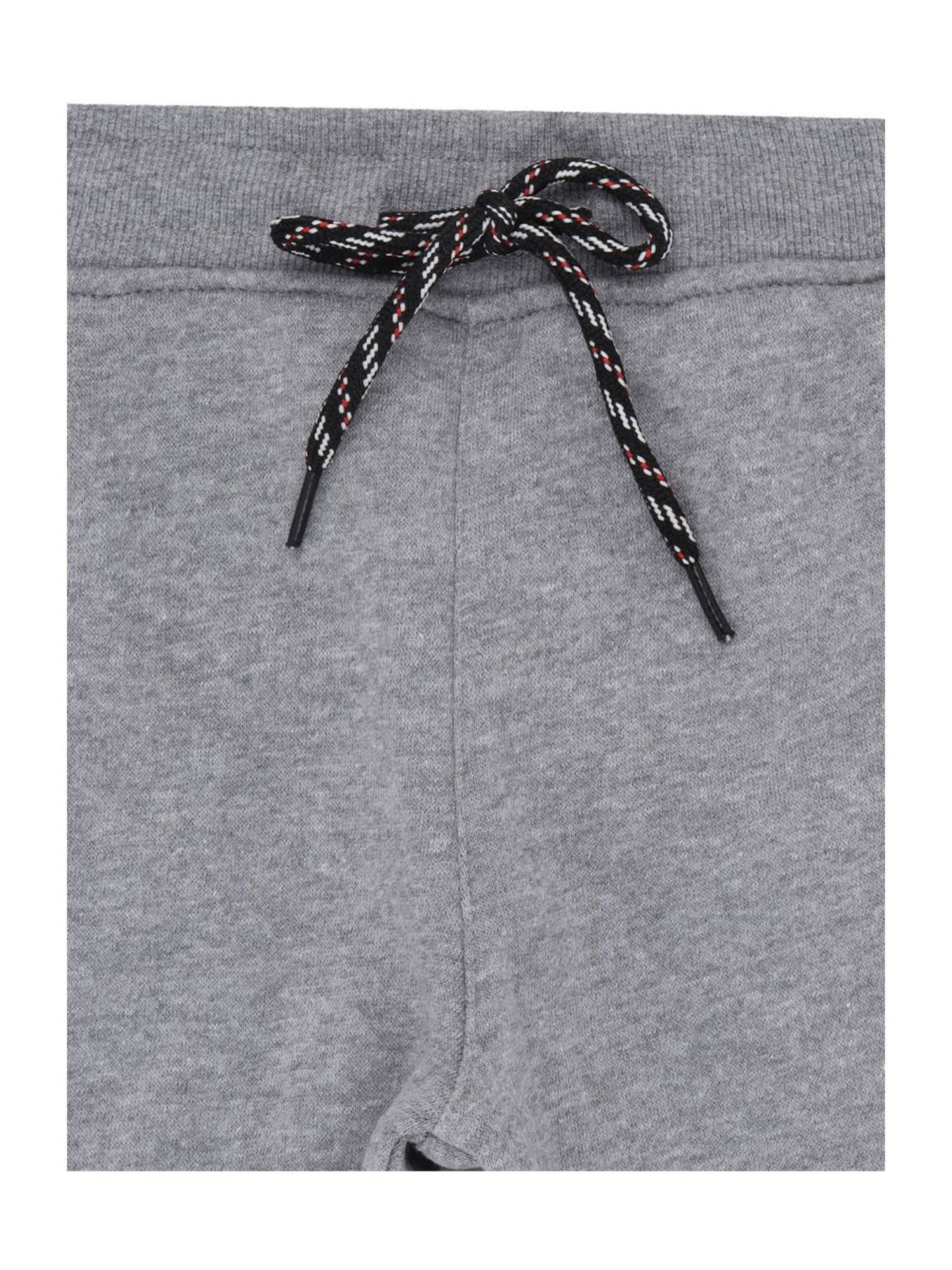 Proteens Kids Melange Grey Cotton Regular Fit Joggers