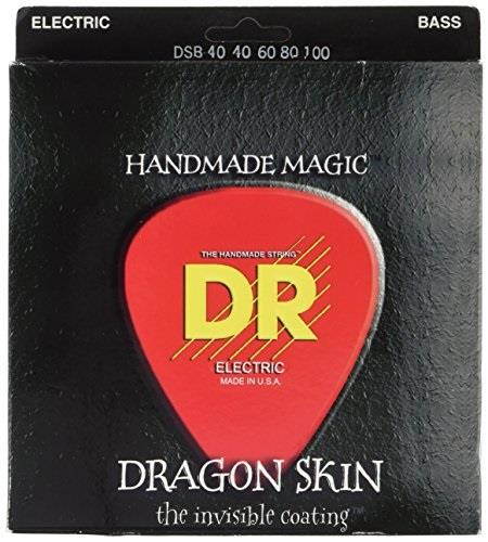 dr strings dsb40 dragon skin coated light 4string bass strings