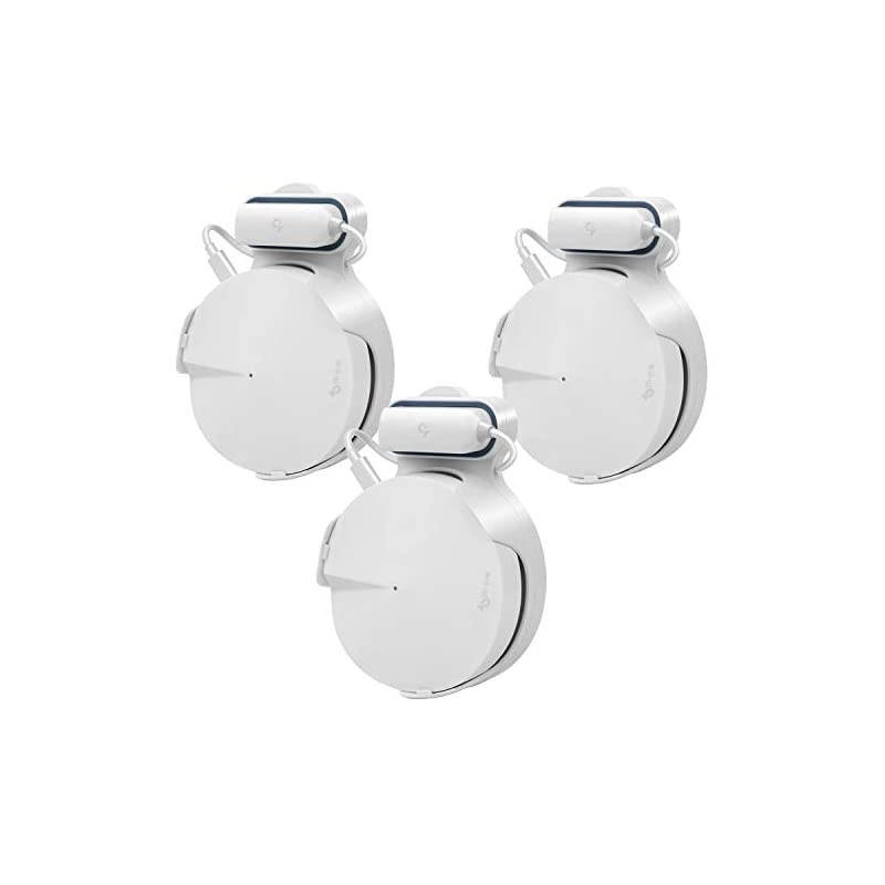 Wall Mount for TP-Link Deco M5 Whole Home Mesh WiFi System, Sturdy Bracket Holder for TP-Link Deco M5 Space Saving TP-Link Router Wall Holder Plug in Without Messy Wires or Screws