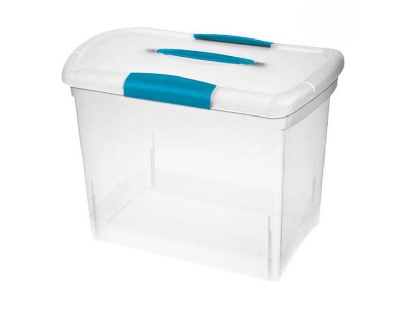 Sterilite Large Nesting ShowOffs Portable Clear File Box with Latches (12 Pack)