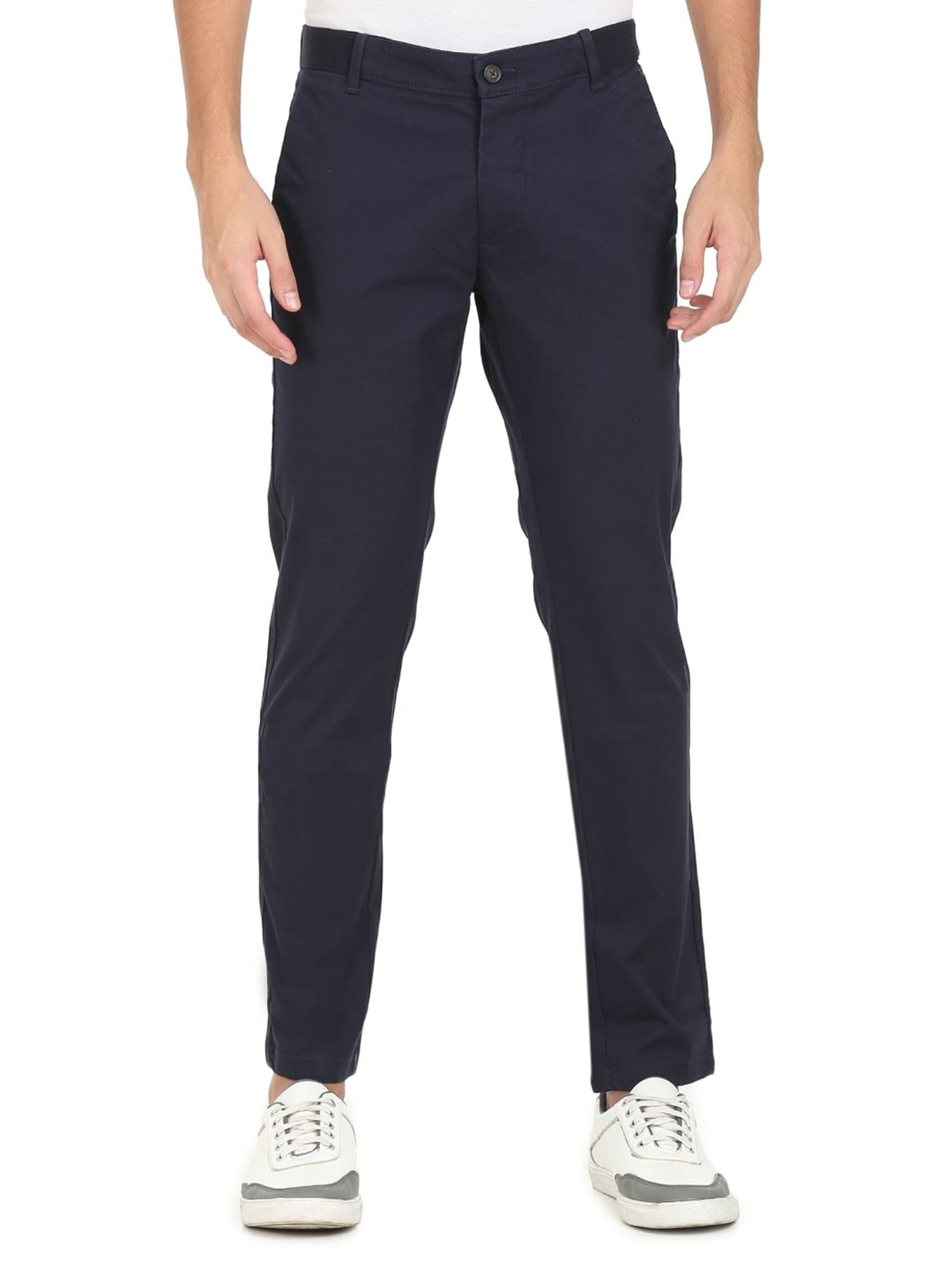 WES Casuals by Westside Olive Relaxed-Fit Mid-Rise Cotton Blend Joggers