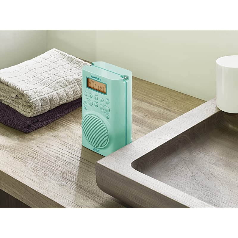 H205TQ AM/FM Weather Alert Waterproof Shower Radio Turquoise