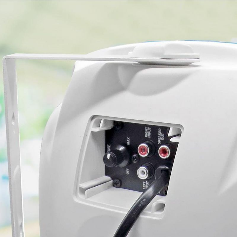 Pyle PDWR64BTW 6.5 Inch 800 Watt Waterproof Stereo Speaker System for Indoor or Outdoor Theater Bluetooth Surround Sound System, White (8 Pack)