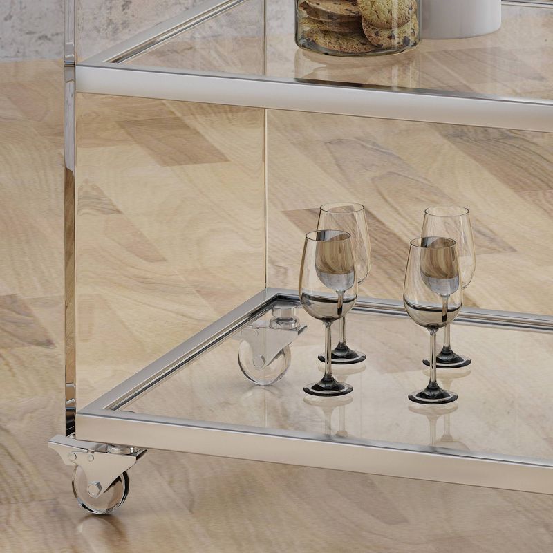 Yves Acrylic Bar Trolley Clear - Christopher Knight Home