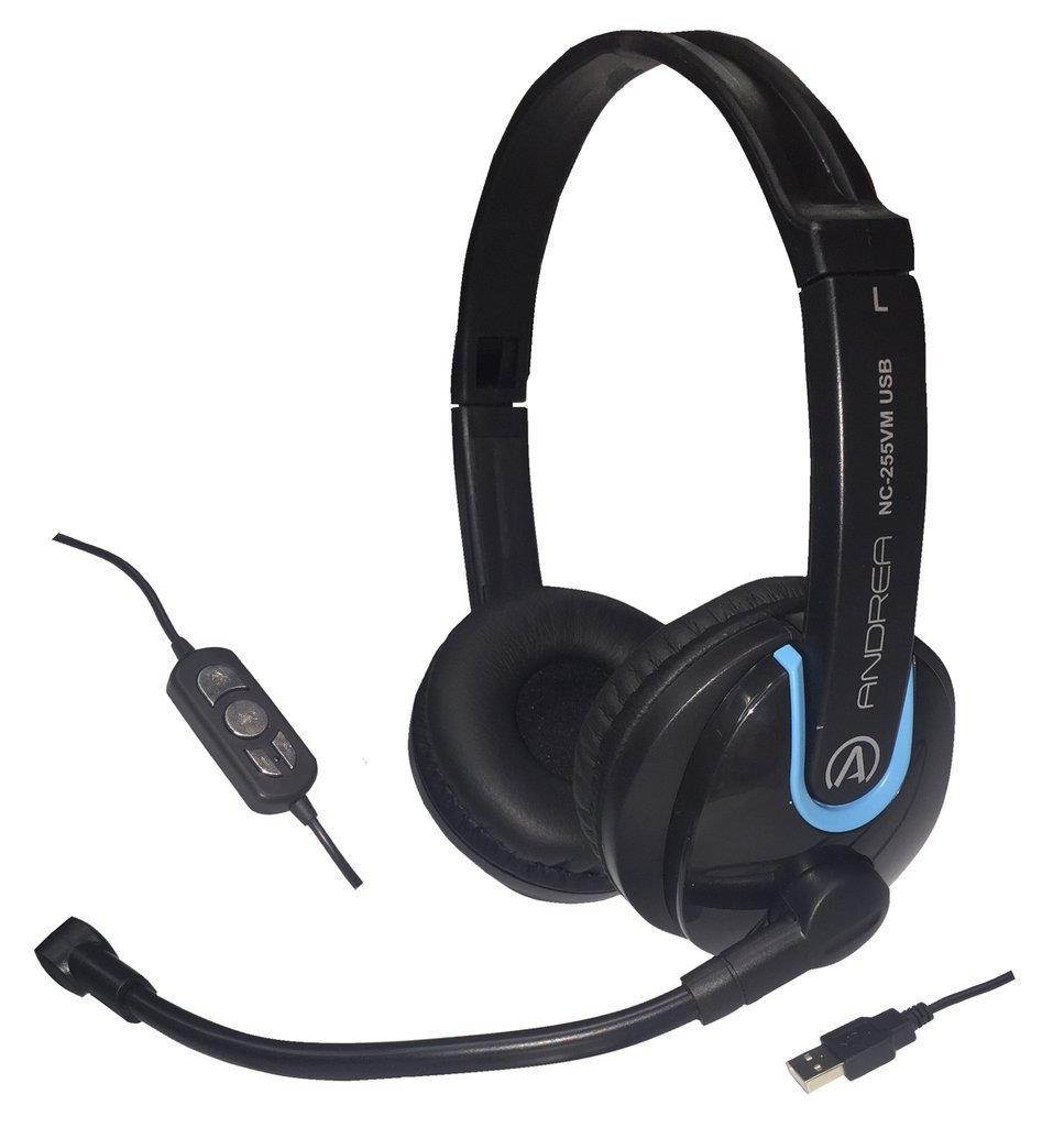 NC-255VM USB  On-Ear USB Stereo Computer Headset with noise-canceling microphone