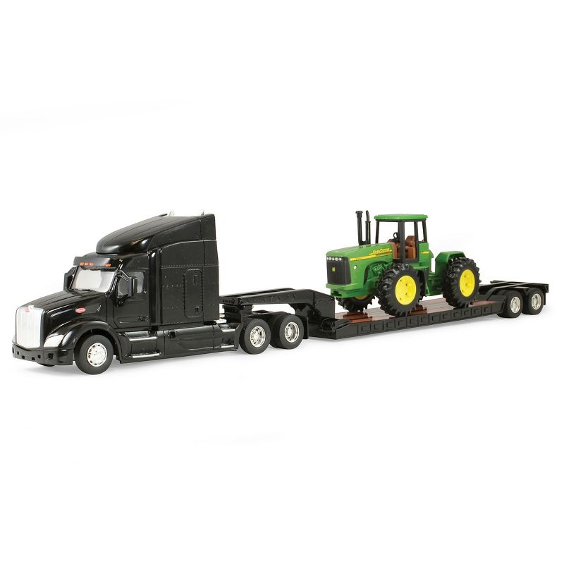 TOMY - John Deere Big Farm Peterbilt Model 579 Semi with John Deere 4 Wheel Drive Tractor 1:32