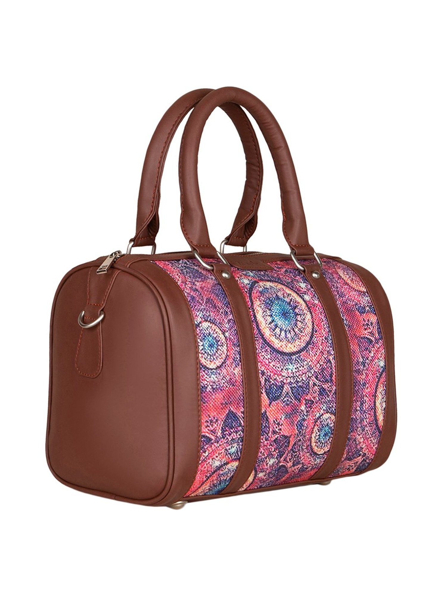 ZOUK Pink Printed Medium Handbag