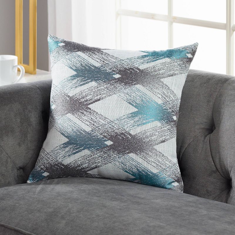 18"x18" Splatter Square Throw Pillow Gray - Sure Fit