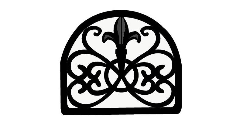 Home Basics Cast Iron Fleur De Lis Napkin Holder, Black