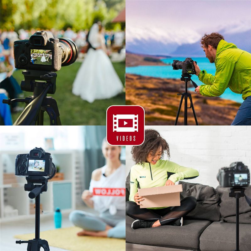 Tzumi ONAIR Pro Stand Lightweight 57" Aluminum Tripod - Black