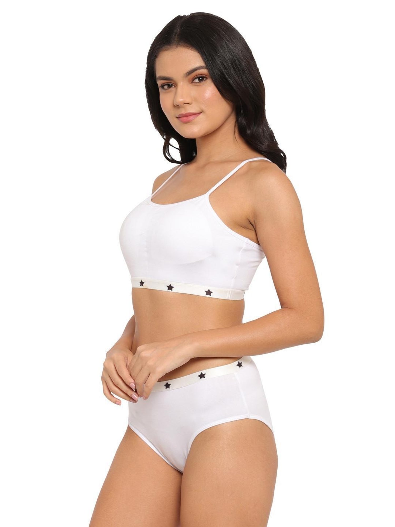 N-Gal White Padded Bralette Set