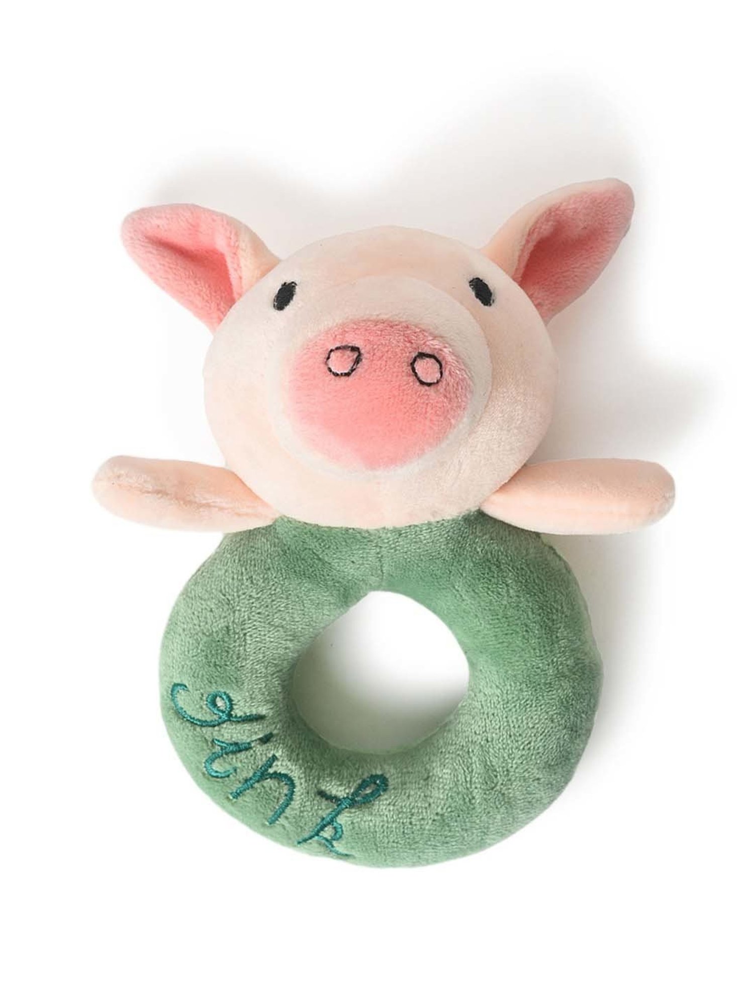 MiArcus Kids Pink & Green Ring Rattle Toy