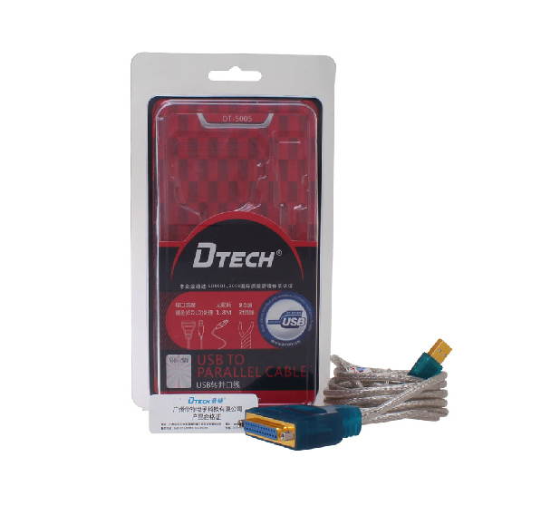 DTECH   USB 2.0 male to DB25 Female Parallel Printer converter Cable 6ft/1.8m, USB M to DB25 F parallel printer converter cable  DT-5005