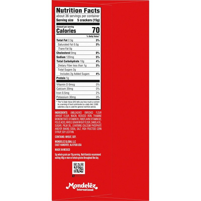 Ritz Whole Wheat Family Size Crackers - 19.3oz