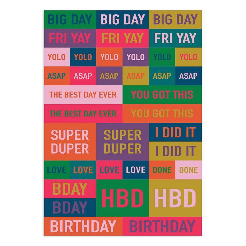 Undated In Any Event Planning Sticker Pack - Multicolored