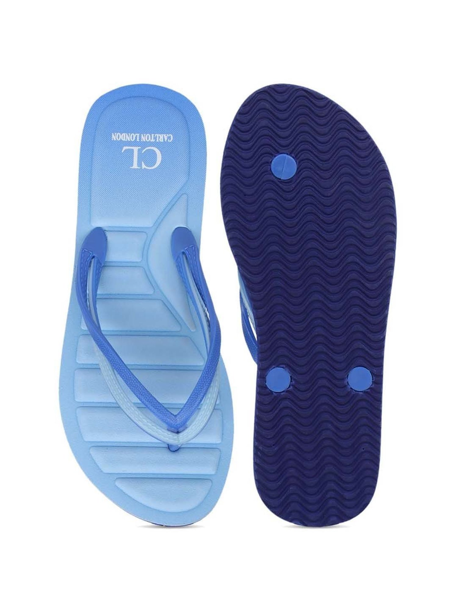 Carlton London Women's Blue Flip Flops