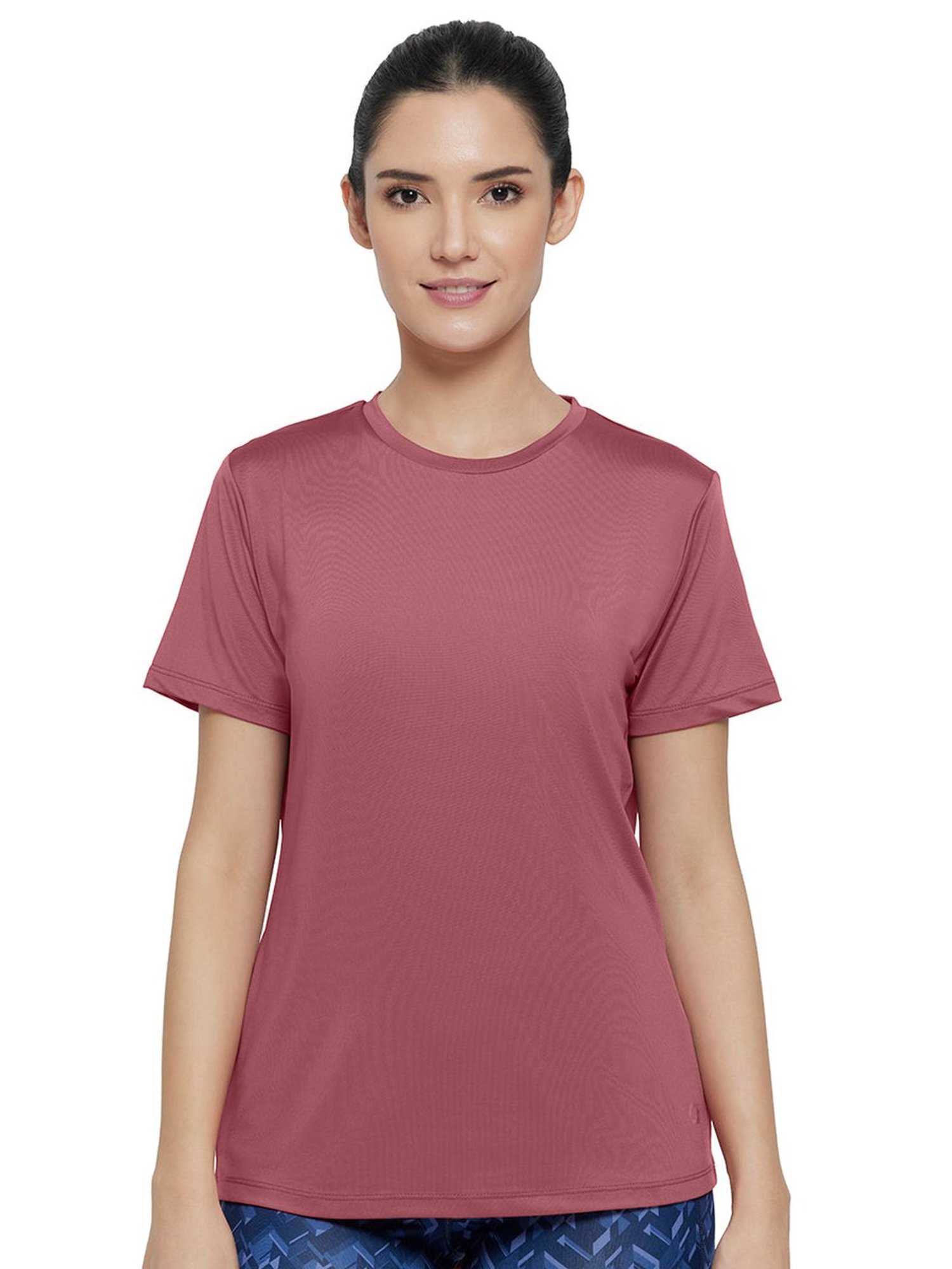 Amante Dusty Pink Regular Fit Sports T-Shirt