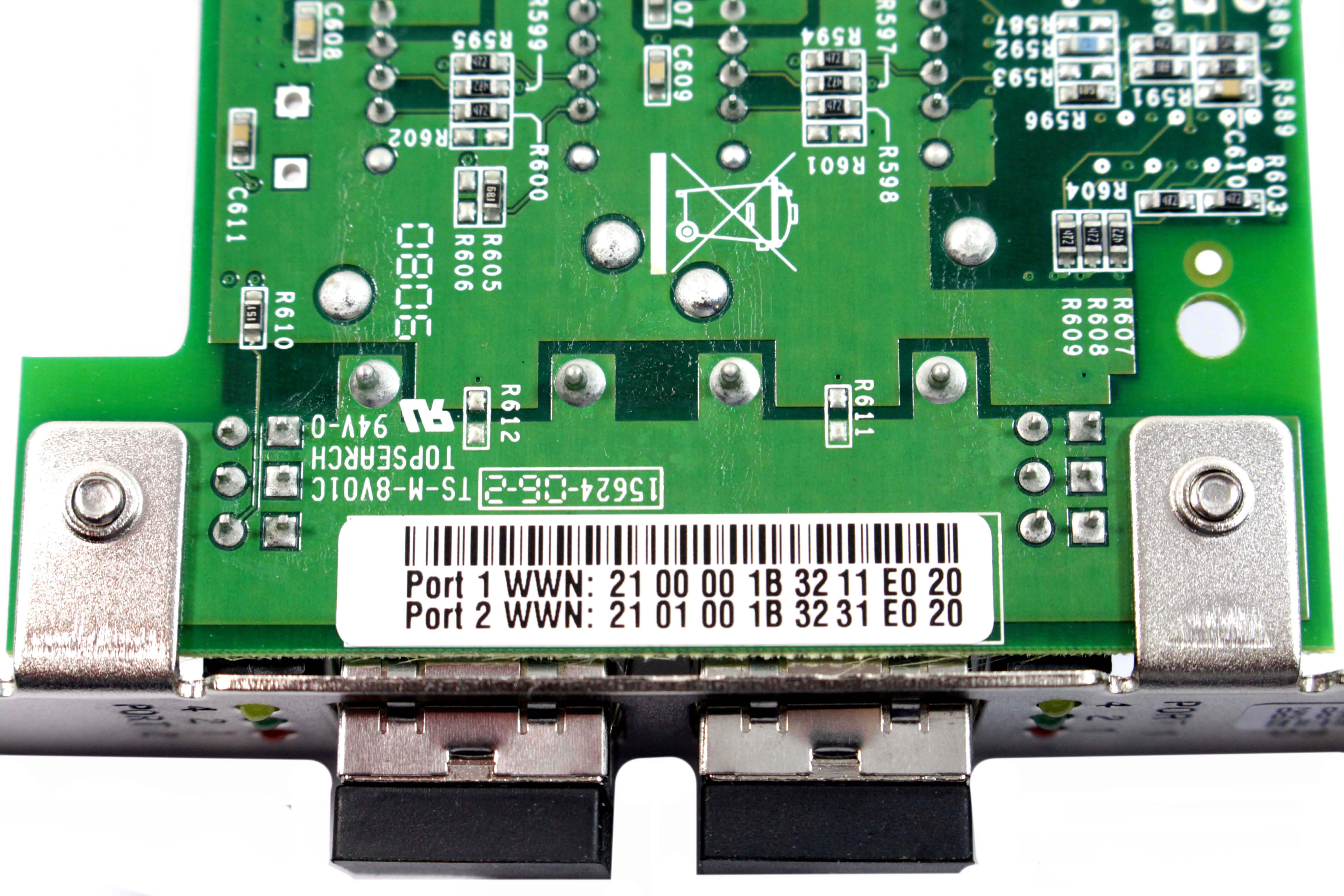 QLogic QLA2462 FTLF8524E2KNL 4Gbps Dual-Port PCIe Fiber Channel Card PX2510401 J6K9F