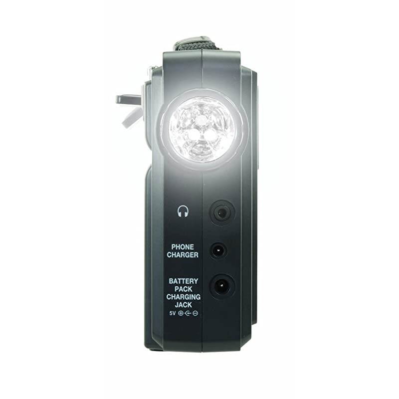 Solar Observer Wind Up Solar EmergenCrank Radio with AM, FM, NOAA Weather, Built in LED Flashlight, Cellphone Charger and AC Adapter