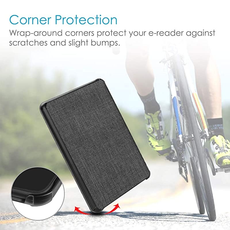 Slimshell Case for AllNew Kindle Paperwhite 10th Generation 2018 Release Premium Lightweight Fabric Cover with Auto SleepWake for  Kindle Paperwhite EReader Denim Charcoal