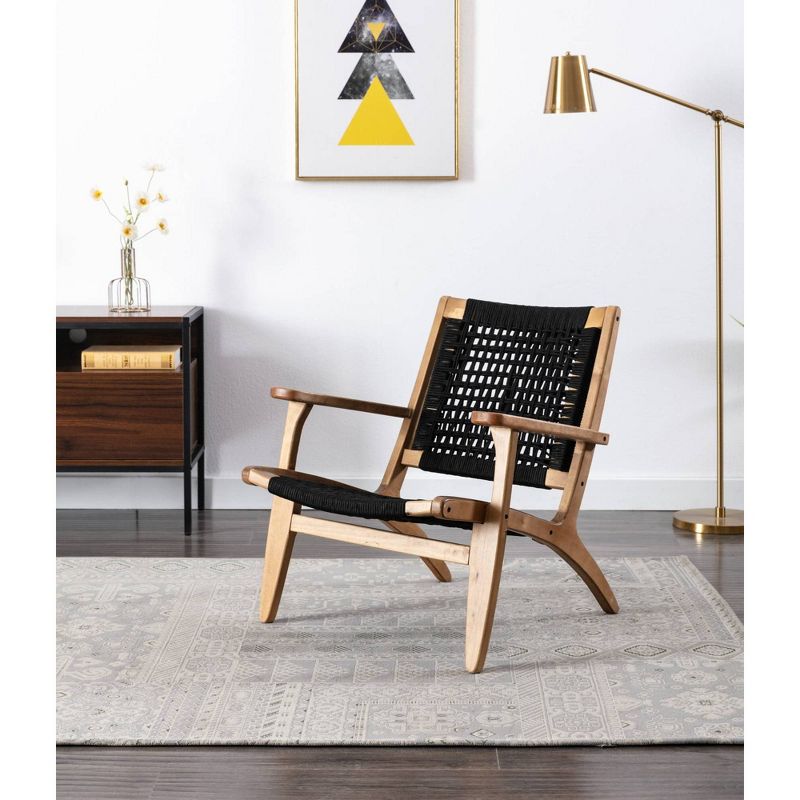 Harrison Woven Armchair Black & Oak - Boraam