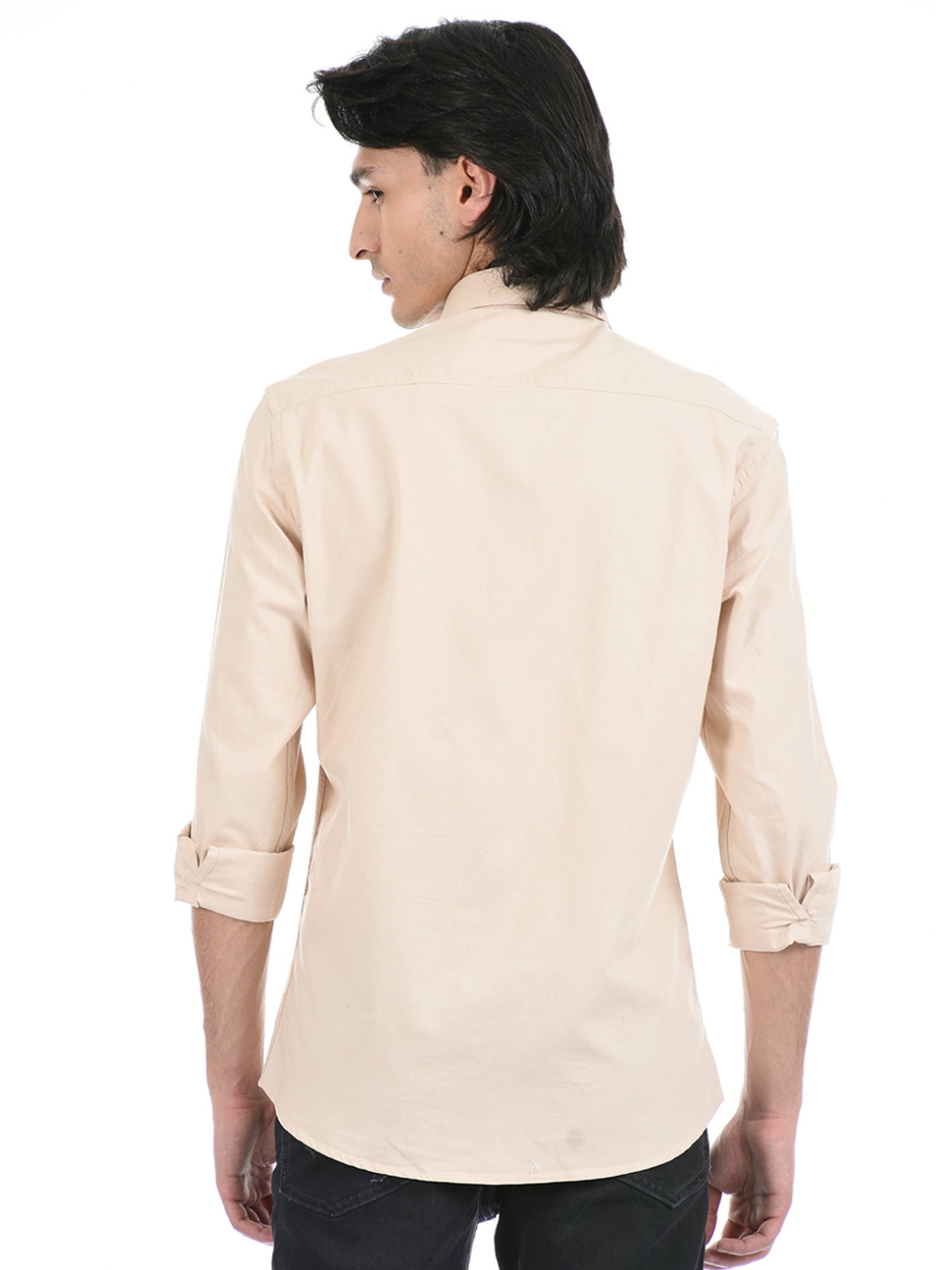 London Fog Beige Regular Fit Shirts