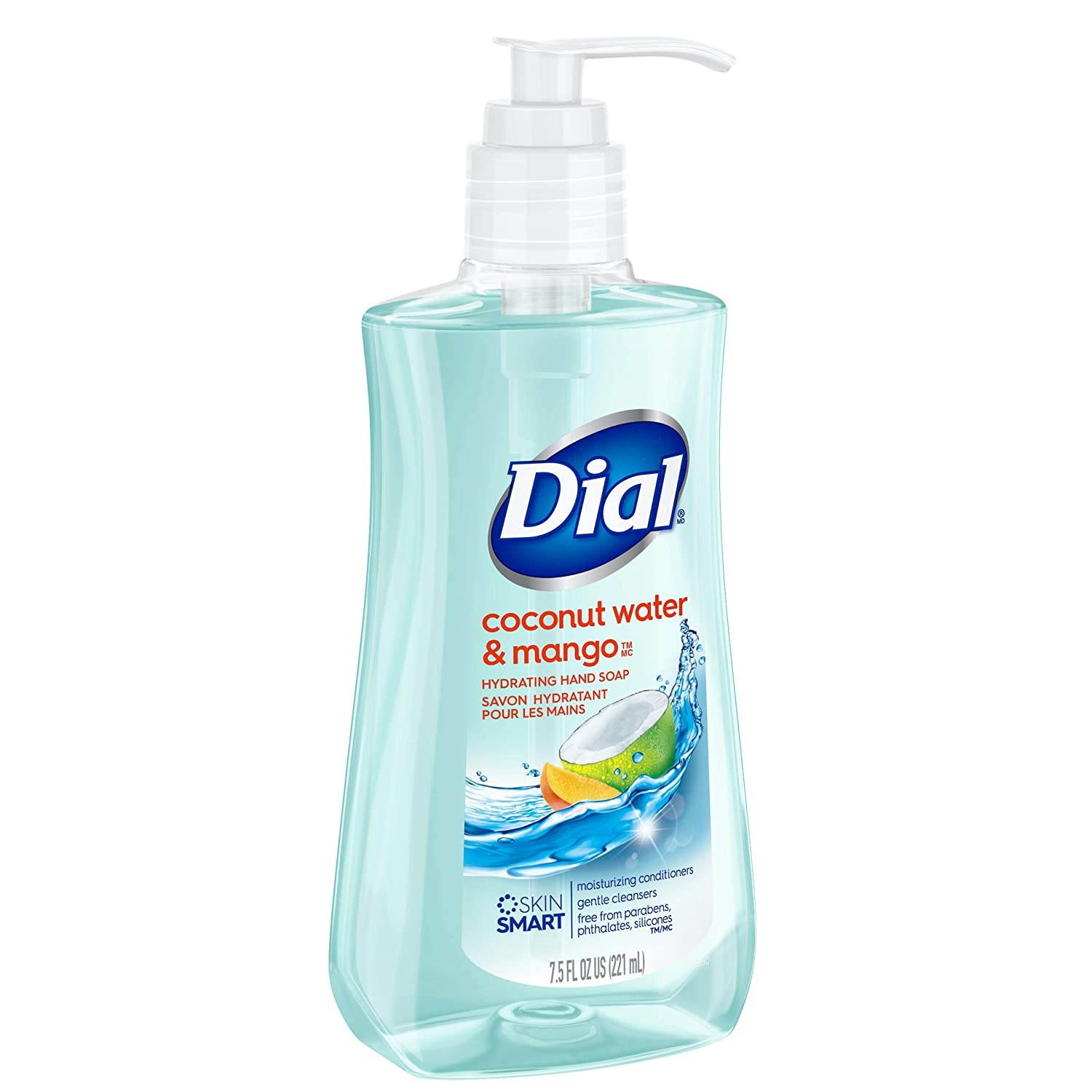 Dial Liquid Hand Soap, Coconut Water & Mango, 7.5 Fl Oz