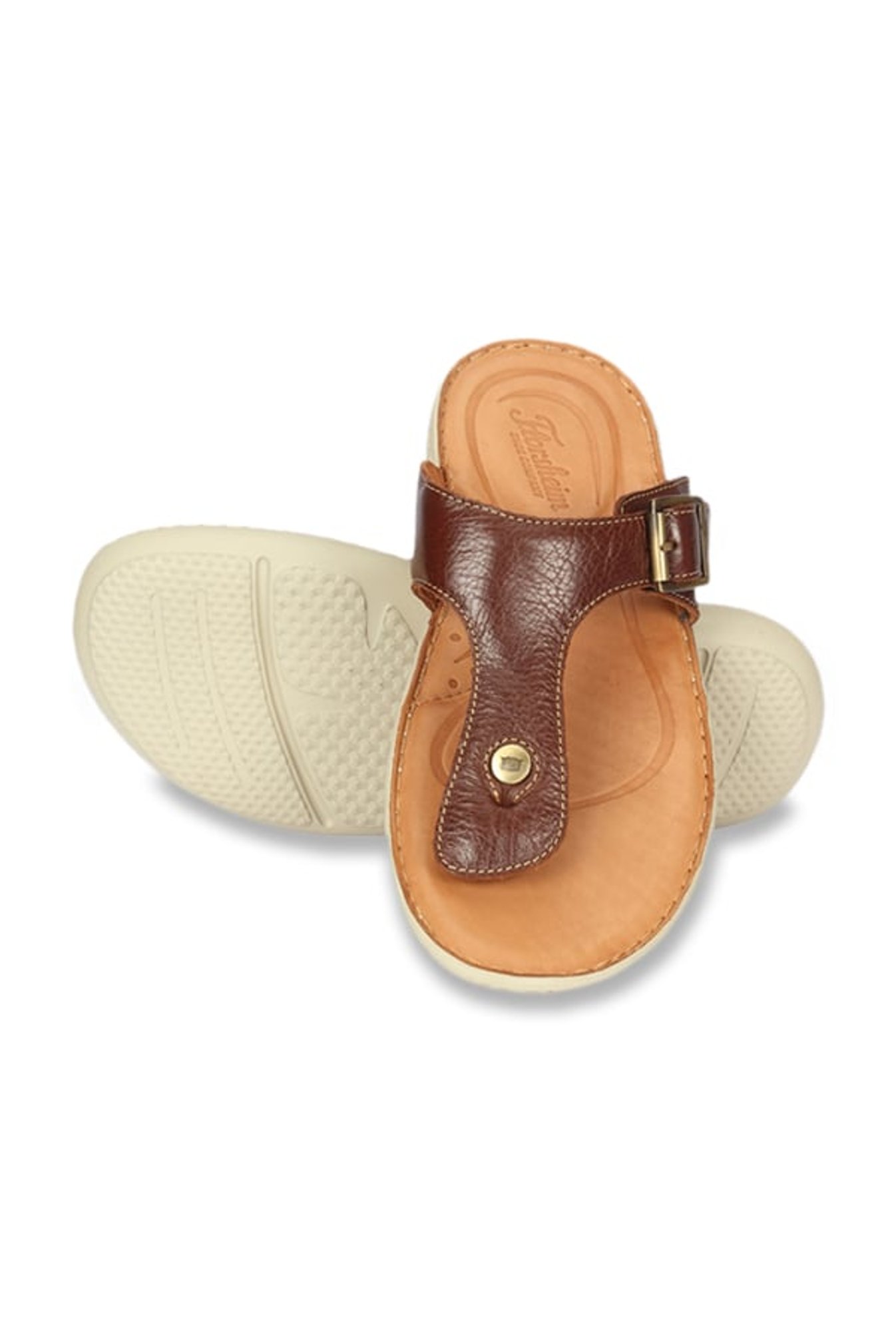 Florsheim LEWIS Brown T-Strap Sandals