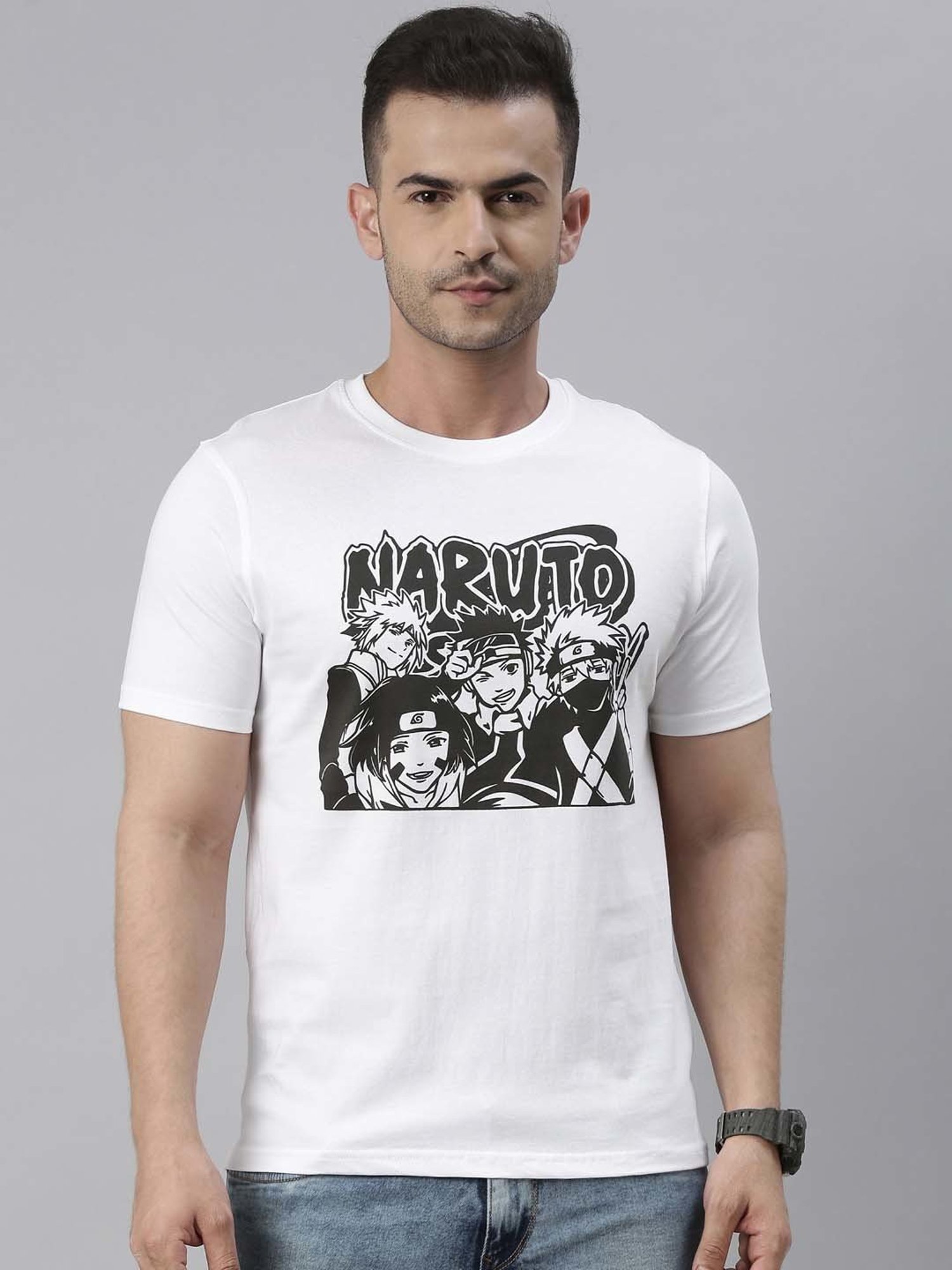 Bushirt White Cotton Crew T-Shirt