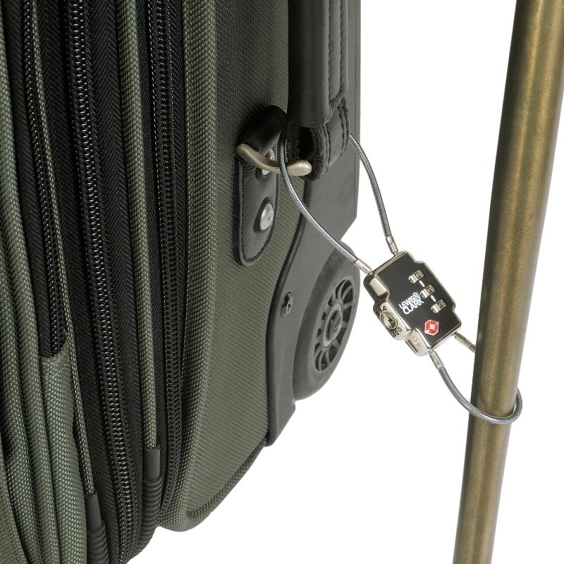 Lewis N. Clark Travel Sentry Lockdown Triple Security Cable Luggage Lock for Travel