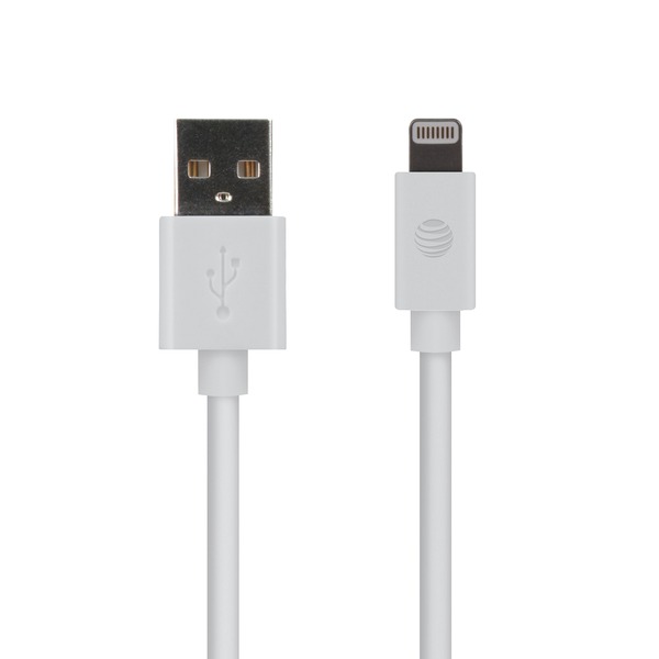 4-Ft. PVC Charge and Sync Lightning(R) Cable (White)