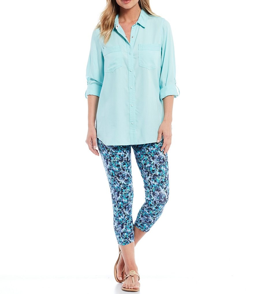 Commando Faux Leather Crocodile-Embossed Legging