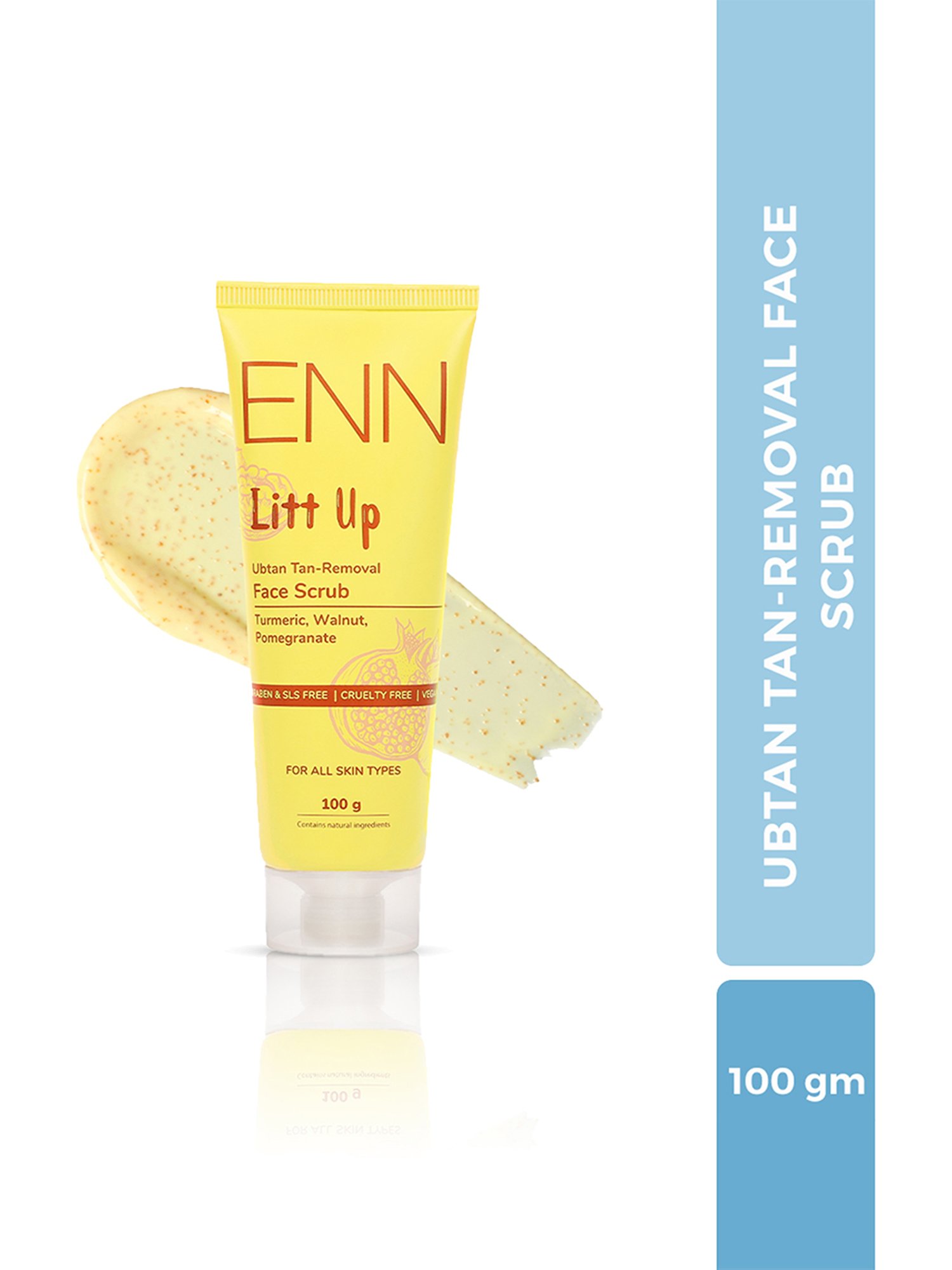 ENN Litt Up Ubtan Tan Removal Face Scrub - 100 gm