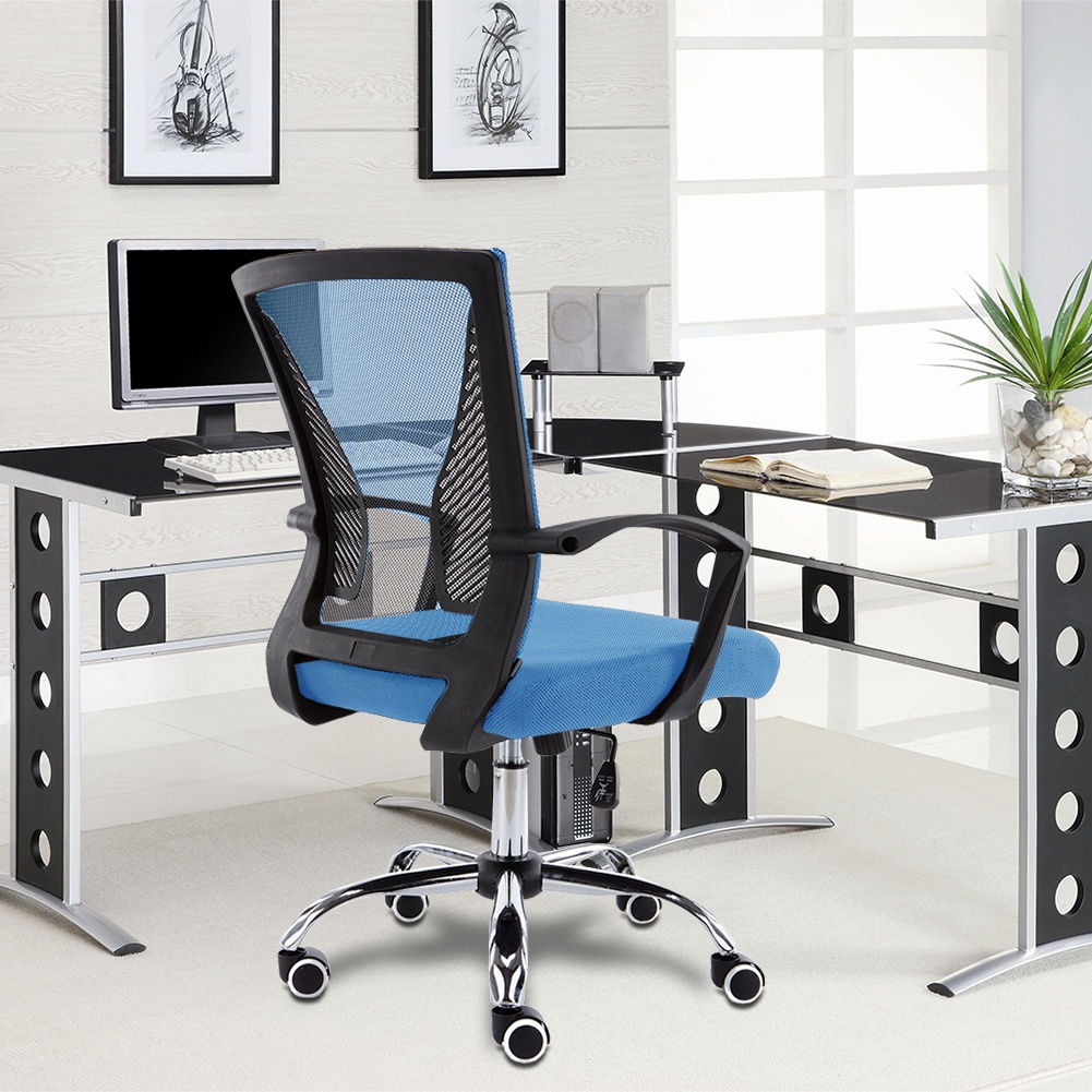 Modern Home Zuna Mid-Back Office Chair - Black/Blue
