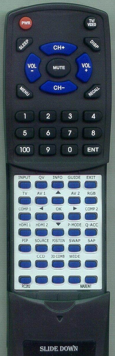 Replacement Remote Control for MAXENT MX42HPT51, P4202YD02, MX50X5, MX50HPT51