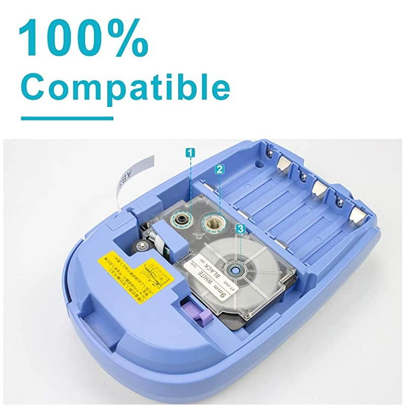 Compatible Label Tape Replacement for Brother Label Maker Tape TZe-251 TZe-151 TZe-451 TZe-651 24mm TZe Tape for P-Touch PT-D600 PT-P700 PTP750W PT2730 ( Clear, White, Yellow, Red, 4-Pack )