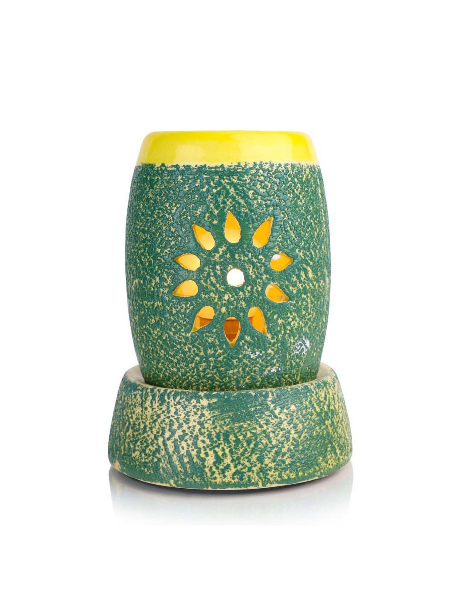 IRIS Green Ceramic Home Fragrances Electric Vaporizer With 40 Watt Electric Bulb