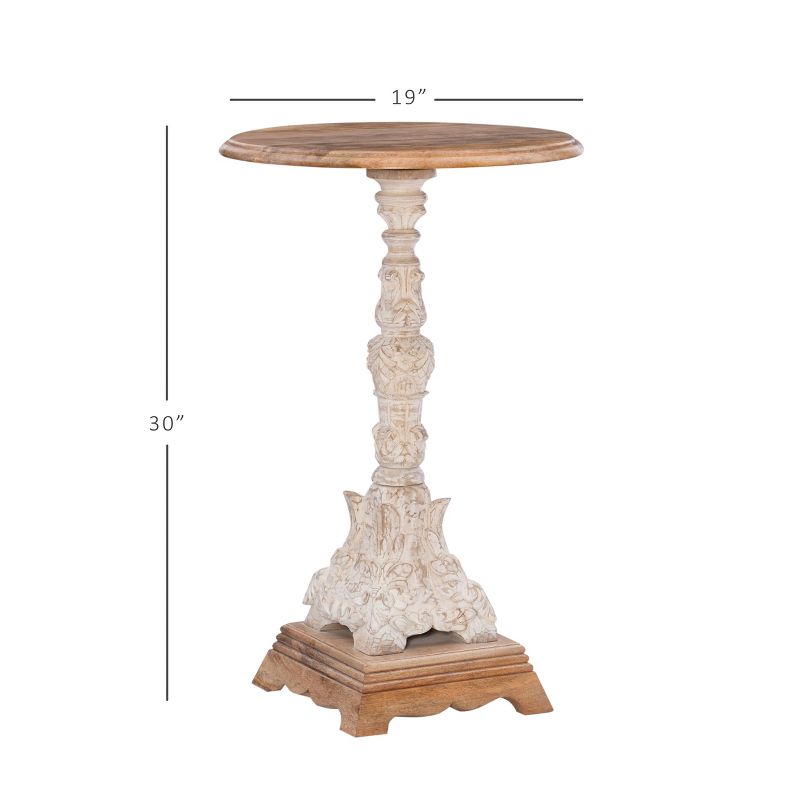 Sanita Side Table Antiqued White - Powell Company