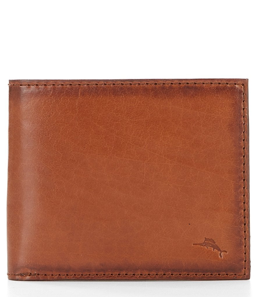 Tommy Bahama Burnished Leather Slim Fold Wallet