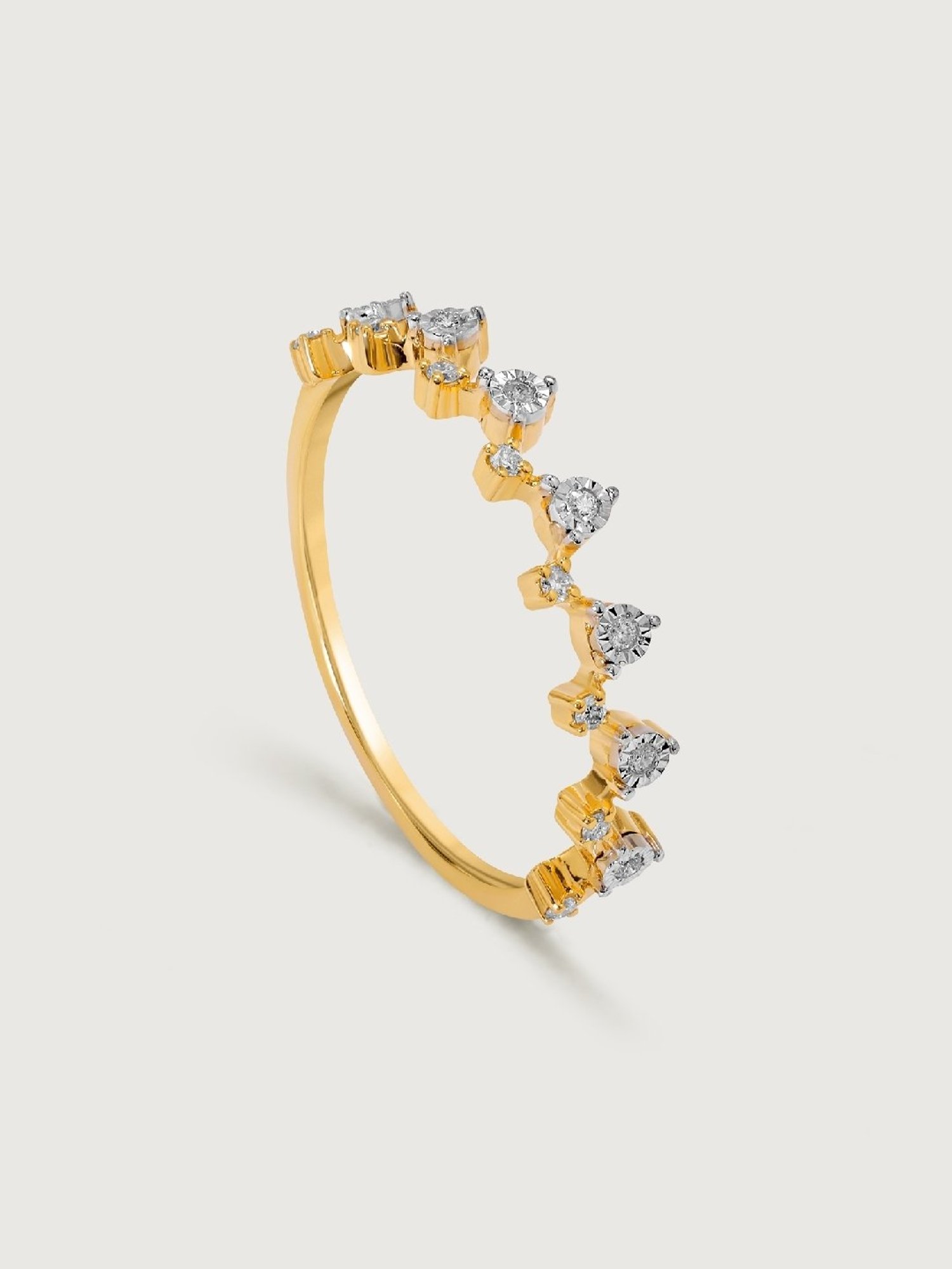 Mia by Tanishq Cascading Brilliance 18k Ring