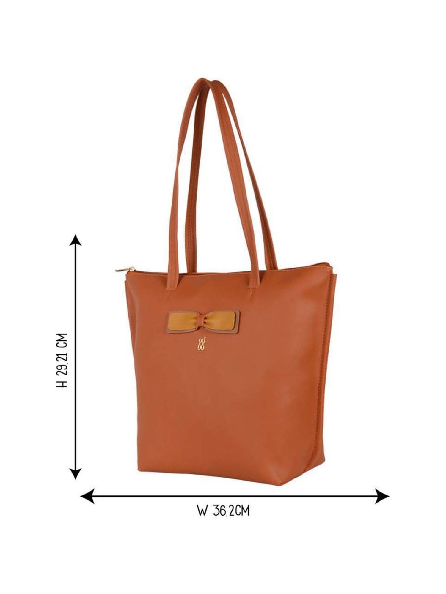 Baggit Orange Solid Medium Tote Handbag